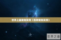 世界上最宠物冥想（各种宠物冥想）