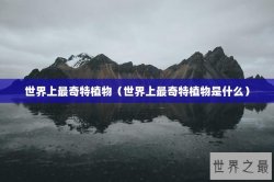 世界上最奇特植物（世界上最奇特植物是什么）