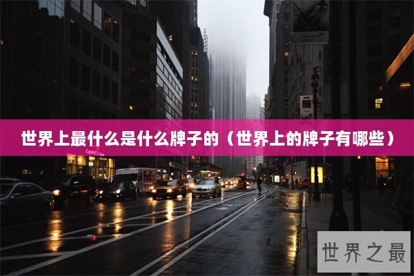 世界上最什么是什么牌子的（世界上的牌子有哪些）