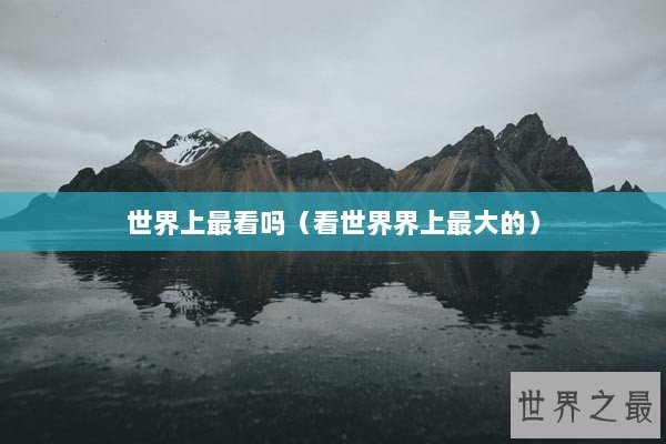 世界上最看吗（看世界界上最大的）