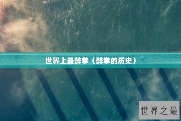 世界上最醉拳（醉拳的历史）