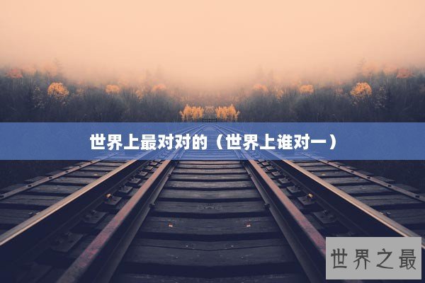 世界上最对对的（世界上谁对一）