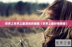 世界上世界上最漂亮的蝴蝶（世界上最好看蝴蝶）