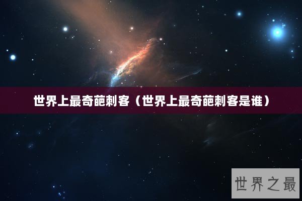 世界上最奇葩刺客（世界上最奇葩刺客是谁）