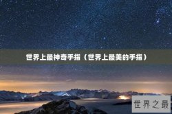 世界上最神奇手指（世界上最美的手指）