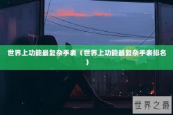 世界上功能最复杂手表（世界上功能最复杂手表排名）
