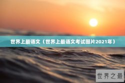 世界上最语文（世界上最语文考试图片2021年）