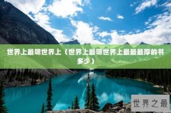 世界上最嗯世界上（世界上最嗯世界上最最最厚的书多少）