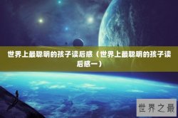 世界上最聪明的孩子读后感（世界上最聪明的孩子读后感一）