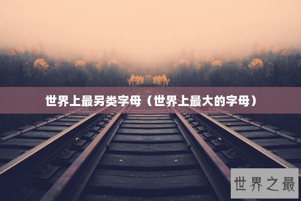 世界上最另类字母（世界上最大的字母）