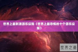 世界上最刺激游乐设施（世界上最恐怖的十个游乐设施）