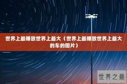 世界上最播放世界上最大（世界上最播放世界上最大的车的图片）