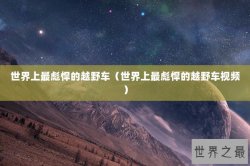 世界上最彪悍的越野车（世界上最彪悍的越野车视频）