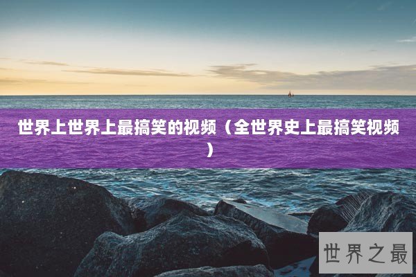 世界上世界上最搞笑的视频（全世界史上最搞笑视频）