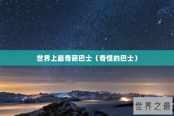 世界上最奇葩巴士（奇怪的巴士）