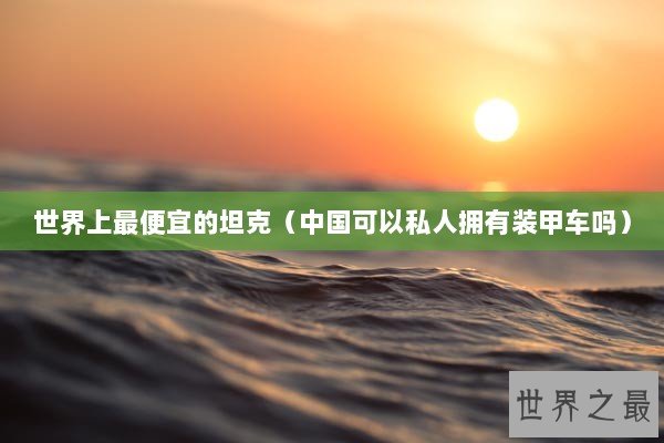 世界上最便宜的坦克（中国可以私人拥有装甲车吗）