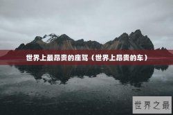 世界上最昂贵的座驾（世界上昂贵的车）
