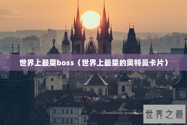 世界上最菜boss（世界上最菜的奥特曼卡片）