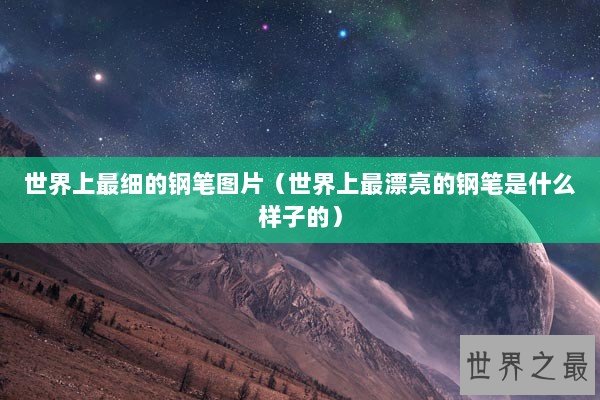 世界上最细的钢笔图片（世界上最漂亮的钢笔是什么样子的）
