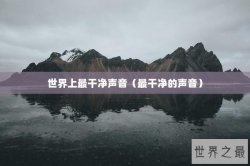 世界上最干净声音（最干净的声音）