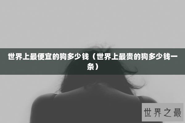 世界上最便宜的狗多少钱（世界上最贵的狗多少钱一条）