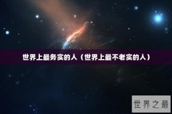 世界上最务实的人（世界上最不老实的人）