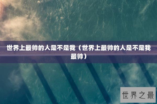 世界上最帅的人是不是我（世界上最帅的人是不是我最帅）