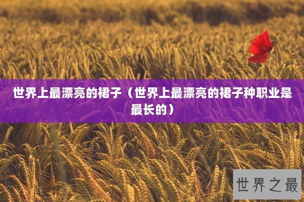 世界上最漂亮的裙子（世界上最漂亮的裙子种职业是最长的）