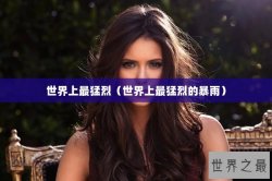 世界上最猛烈（世界上最猛烈的暴雨）