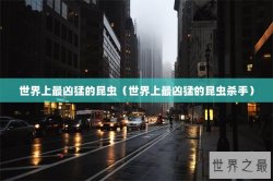 世界上最凶猛的昆虫（世界上最凶猛的昆虫杀手）