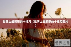 世界上最邪恶的十把刀（世界上最邪恶的十把刀图片）