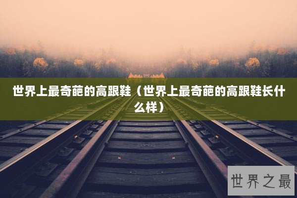 世界上最奇葩的高跟鞋（世界上最奇葩的高跟鞋长什么样）