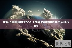 世界上最聪明的十个人（世界上最聪明的几个人排行榜）