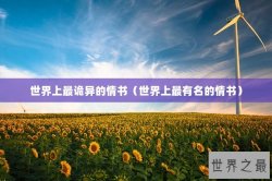 世界上最诡异的情书（世界上最有名的情书）