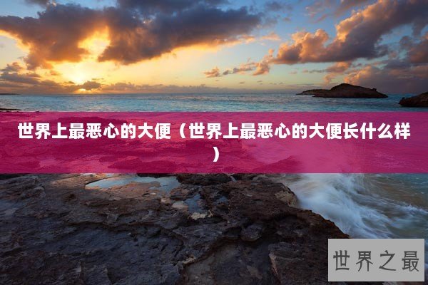 世界上最恶心的大便（世界上最恶心的大便长什么样）