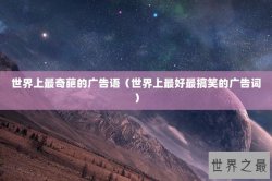 世界上最奇葩的广告语（世界上最好最搞笑的广告词）