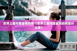 世界上最可爱最萌的狗（世界上最可爱最萌的狗是什么歌）