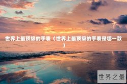 世界上最顶级的手表（世界上最顶级的手表是哪一款）