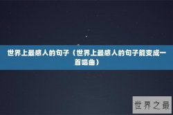 世界上最感人的句子（世界上最感人的句子能变成一首唱曲）