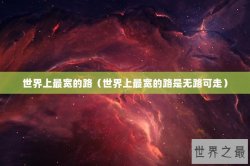世界上最宽的路（世界上最宽的路是无路可走）