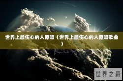世界上最伤心的人原唱（世界上最伤心的人原唱歌曲）