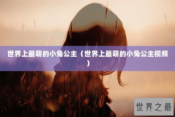 世界上最萌的小兔公主（世界上最萌的小兔公主视频）