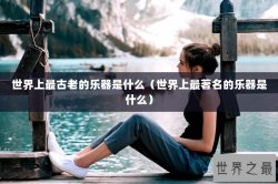 世界上最古老的乐器是什么（世界上最著名的乐器是什么）