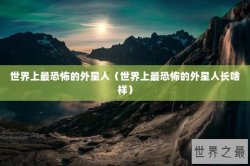 世界上最恐怖的外星人（世界上最恐怖的外星人长啥样）