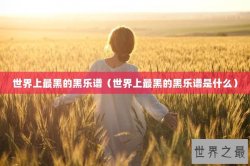 世界上最黑的黑乐谱（世界上最黑的黑乐谱是什么）