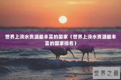 世界上淡水资源最丰富的国家（世界上淡水资源最丰富的国家排名）