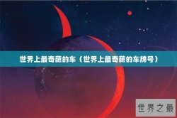 世界上最奇葩的车（世界上最奇葩的车牌号）
