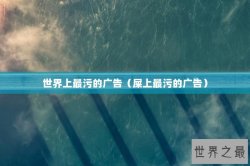 世界上最污的广告（屎上最污的广告）