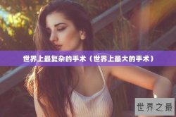 世界上最复杂的手术（世界上最大的手术）