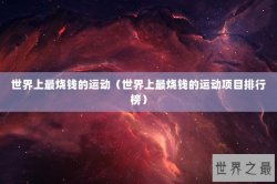 世界上最烧钱的运动（世界上最烧钱的运动项目排行榜）
